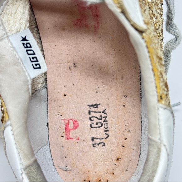 Golden Goose Superstar Glitter Low-Top Sneakers - Size 37 - Picture 7 of 9
